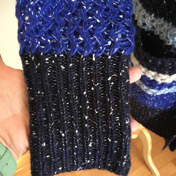 NWT CONFESS 1X Blue Long Cardigan Sweater with Pockets - Picture 5 of 6